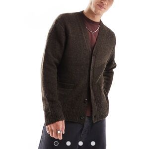 Abercrombie & Fitch Men's Camel Cardigan Sweater